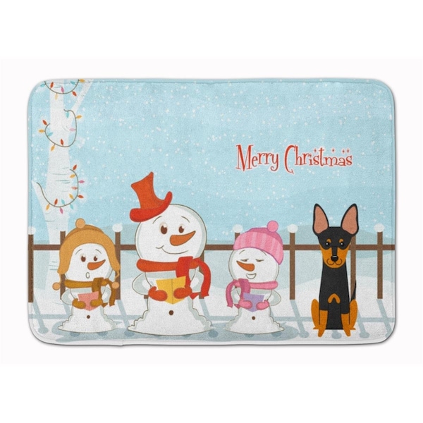 Carolines Treasures Merry Christmas English Toy Terrier Machine Washable Memory Foam Mat BB2440RUG - main